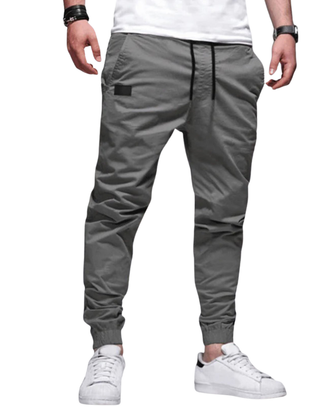 Men’s Gray Cargo Pants – Relaxed Fit Utility Trousers with Multi-Pockets