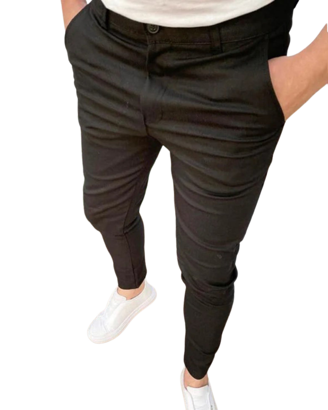 Men’s Beige Summer Pants – Lightweight Polyester Trousers with Relaxed Fit