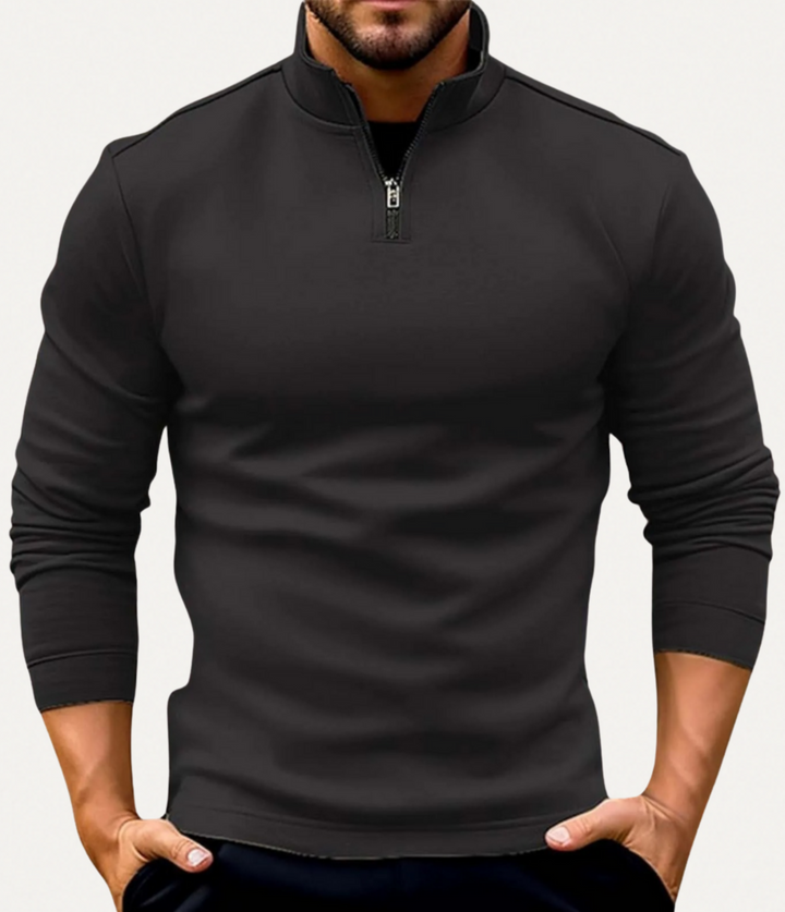 Men’s Half-Zip Sweater – Lightweight Knit with Modern Low Collar for All-Day Comfort and Style