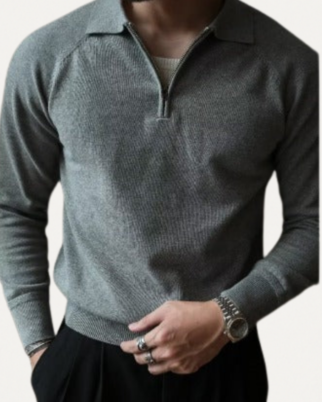 Men’s Classic Half-Zip Sweater – Soft Knit Pullover for Effortless Style and Everyday Comfort
