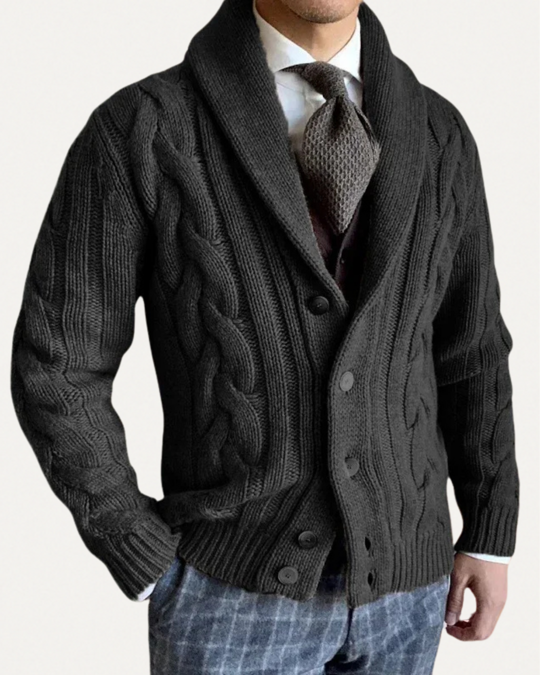 Knitted Men's Cardigan