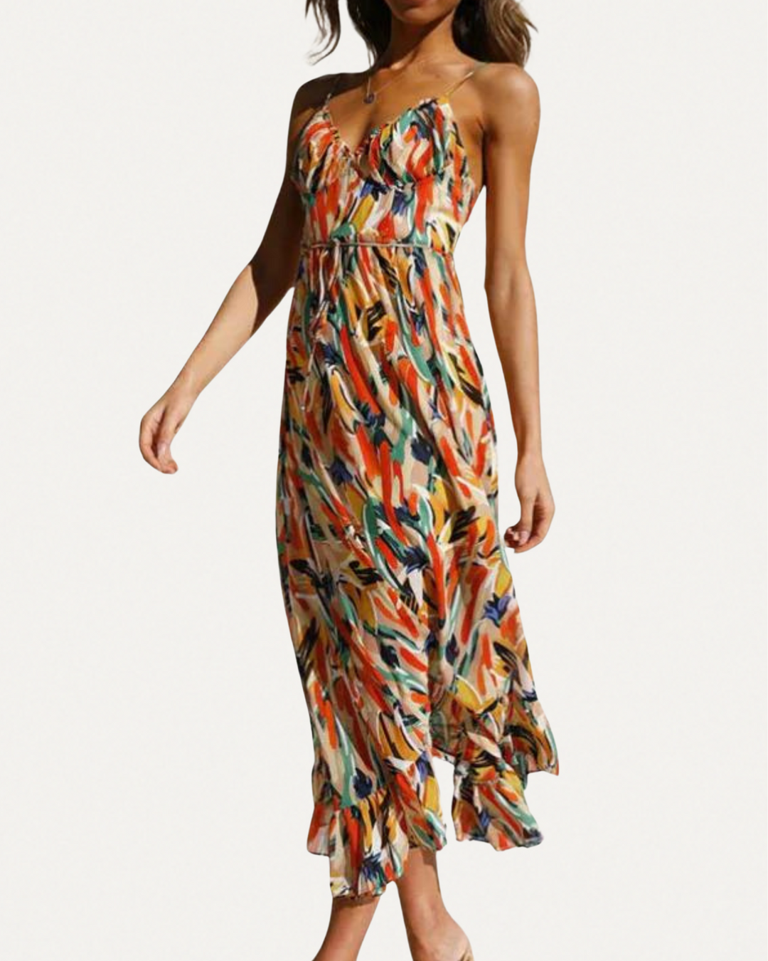 Glamorous colorful dress