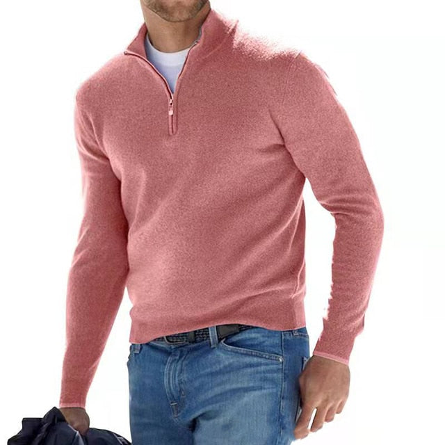 Half Zip Up Men's Sweater - Soft, Cozy Knitwear for Fall/Winter, Versatile Style and Timeless Fit 6