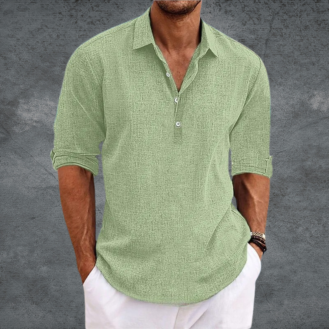 Lightweight Casual Shirt with Open Collar – Breathable Fabric and Modern Flowing Cut for Effortless Elegance 2