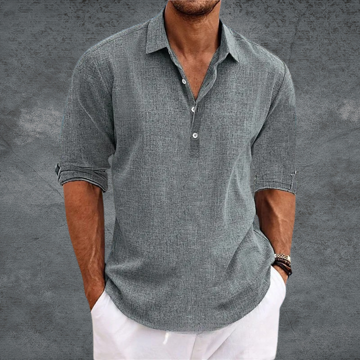 Lightweight Casual Shirt with Open Collar – Breathable Fabric and Modern Flowing Cut for Effortless Elegance 5