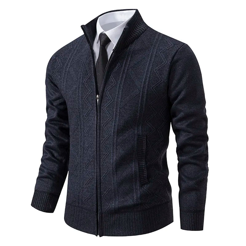Men's Black Cardigan with Shawl Collar – Elegant Knitwear for Winter and Special Occasions 7