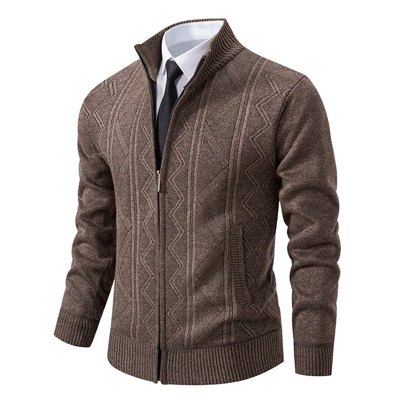 Men's Black Cardigan with Shawl Collar – Elegant Knitwear for Winter and Special Occasions 9