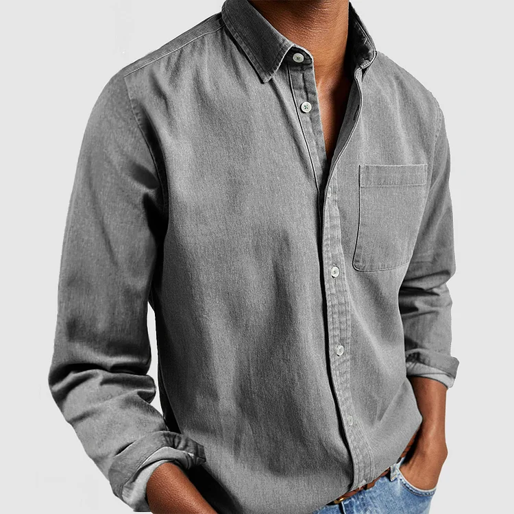 Men's Blouse in Breathable Cotton-Polyester Blend – Stylish Regular Fit for Casual or Professional Wear 6