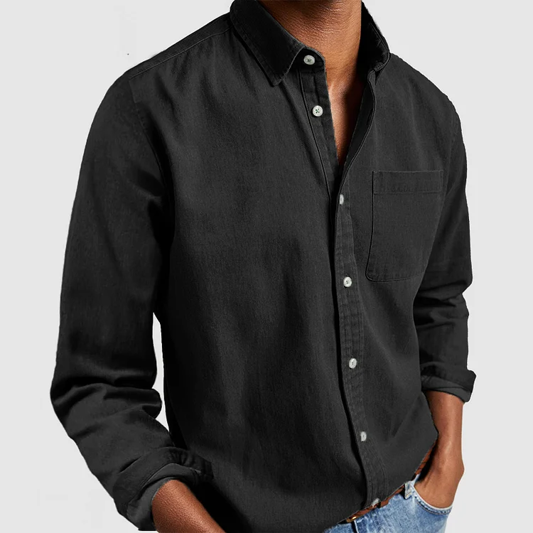 Men's Blouse in Breathable Cotton-Polyester Blend – Stylish Regular Fit for Casual or Professional Wear 7