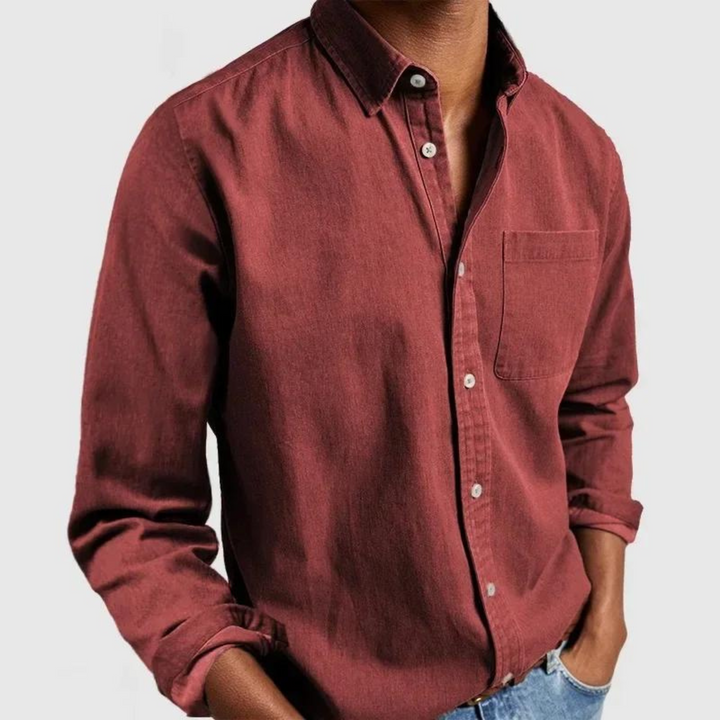 Men's Blouse in Breathable Cotton-Polyester Blend – Stylish Regular Fit for Casual or Professional Wear 8