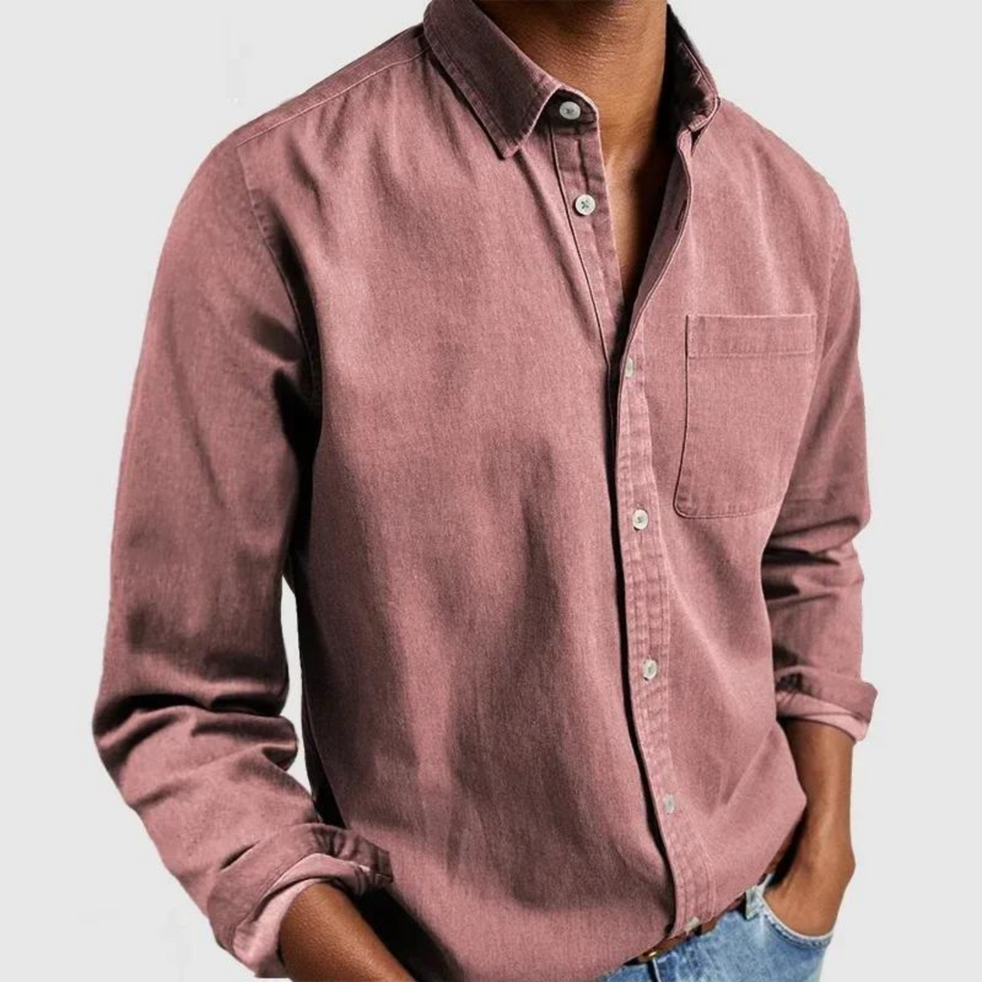 Men's Blouse in Breathable Cotton-Polyester Blend – Stylish Regular Fit for Casual or Professional Wear 9