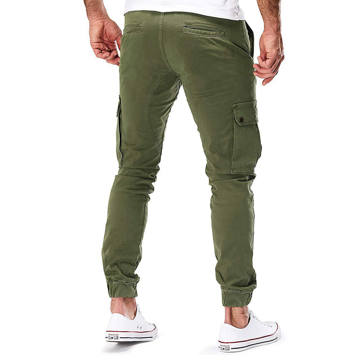 Men's Cargo Pants Green Size L Cotton 8
