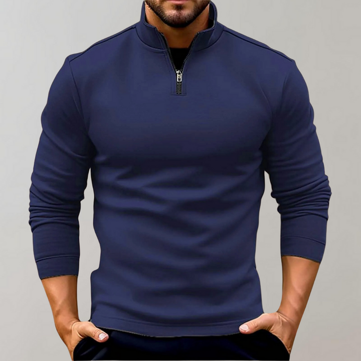Men's Half Zip Sweater – Lightweight and Warm Low Collar Design in Multiple Colors, Comfortable Fit for Any Occasion 1