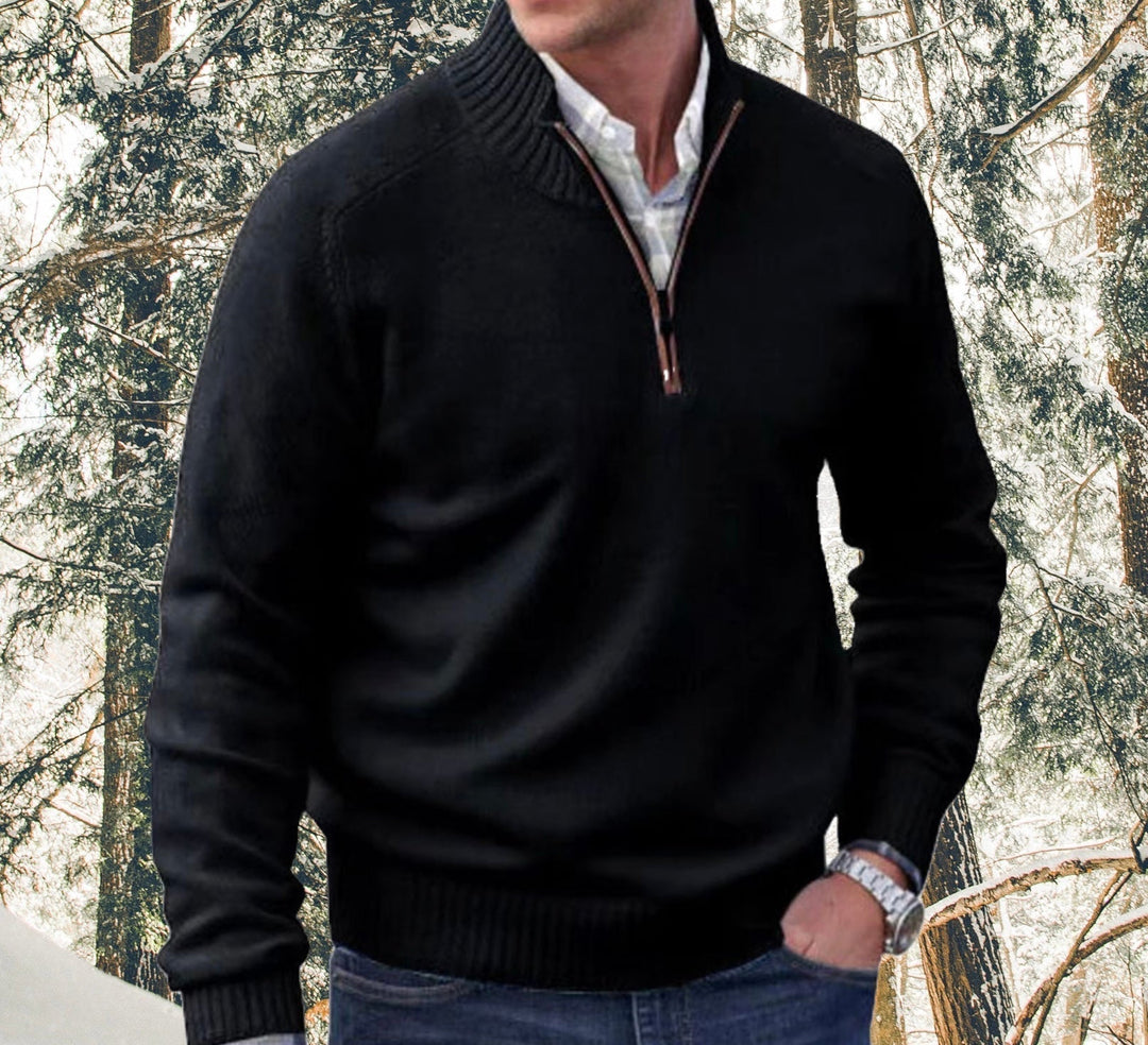 Men's Half Zip Sweatshirt, Soft and Warm Pullover Jumper for Fall/Winter, Regular Fit, Available in Multiple Colors 0