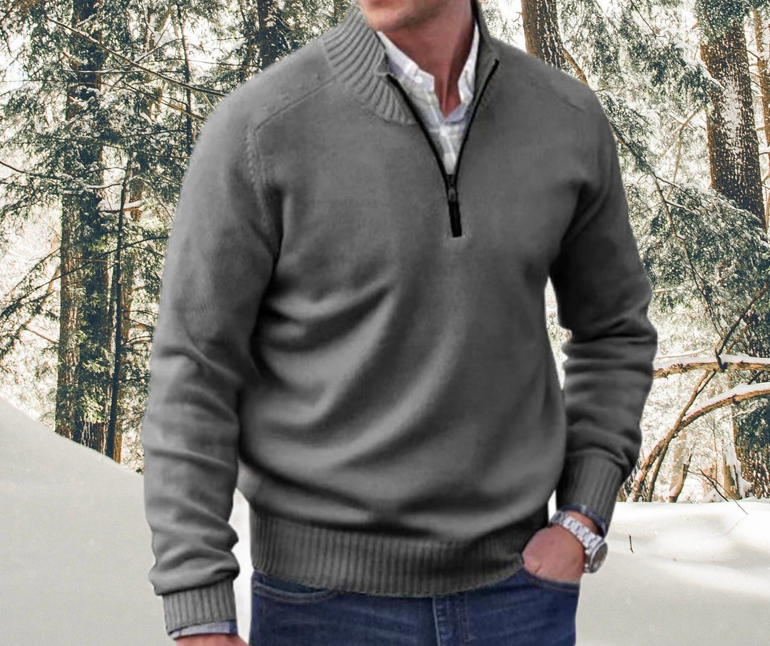 Men's Half Zip Sweatshirt, Soft and Warm Pullover Jumper for Fall/Winter, Regular Fit, Available in Multiple Colors 1