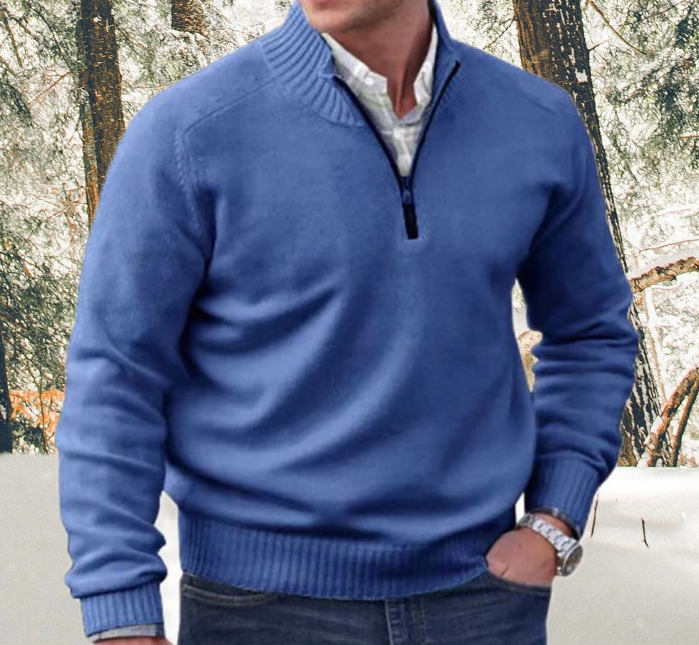 Men's Half Zip Sweatshirt, Soft and Warm Pullover Jumper for Fall/Winter, Regular Fit, Available in Multiple Colors 10