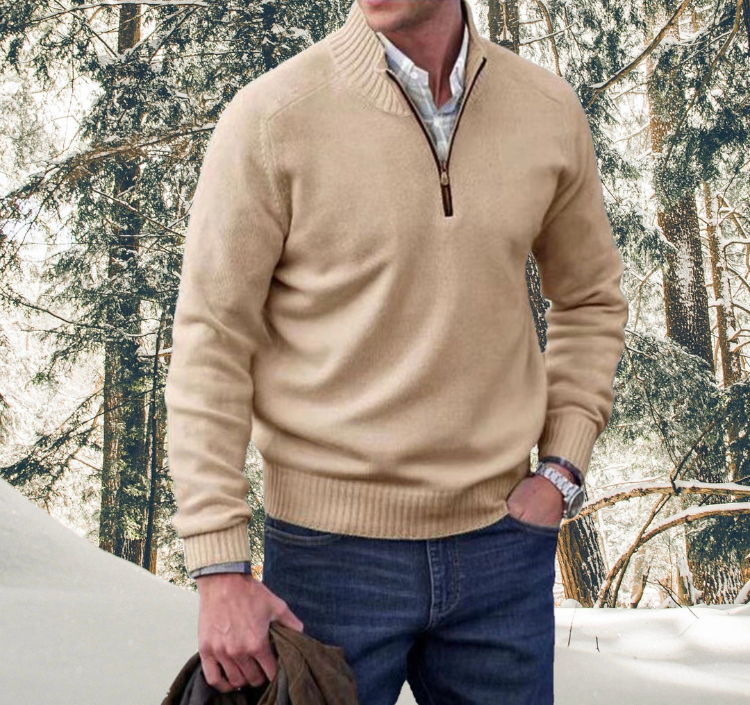 Men's Half Zip Sweatshirt, Soft and Warm Pullover Jumper for Fall/Winter, Regular Fit, Available in Multiple Colors 3