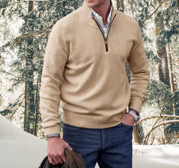 Men's Half Zip Sweatshirt, Soft and Warm Pullover Jumper for Fall/Winter, Regular Fit, Available in Multiple Colors 3