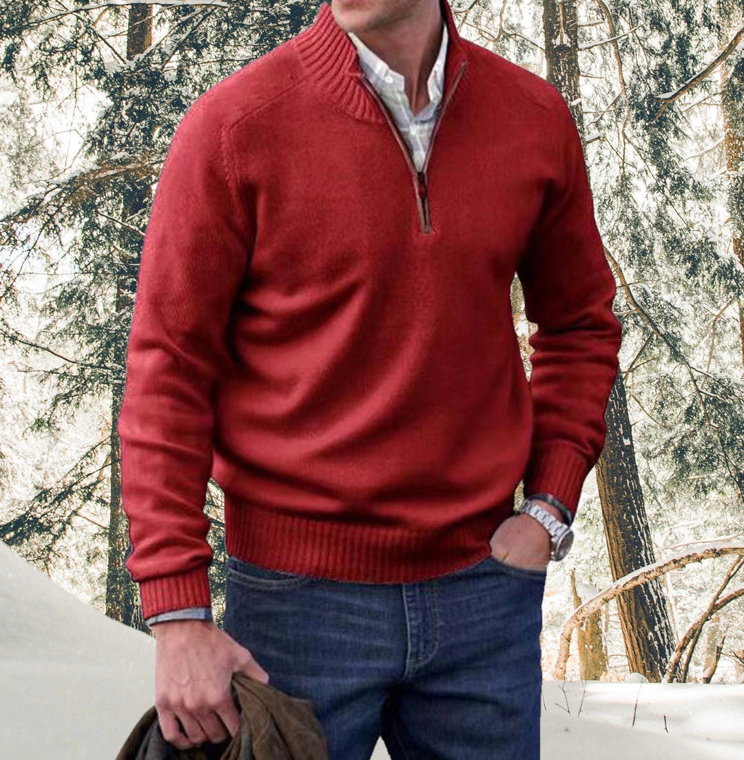 Men's Half Zip Sweatshirt, Soft and Warm Pullover Jumper for Fall/Winter, Regular Fit, Available in Multiple Colors 7