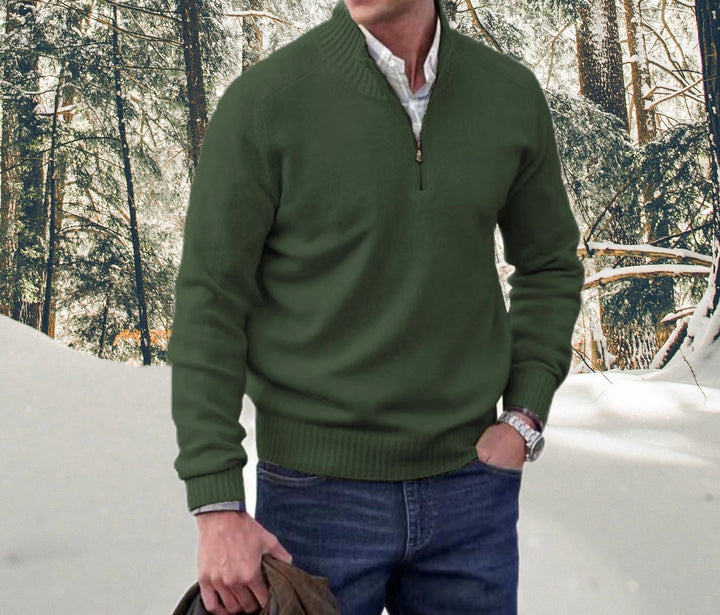 Men's Half Zip Sweatshirt, Soft and Warm Pullover Jumper for Fall/Winter, Regular Fit, Available in Multiple Colors 9