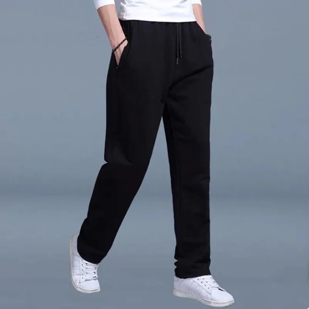 Men's Joggers Black Size L Cotton Blend 0