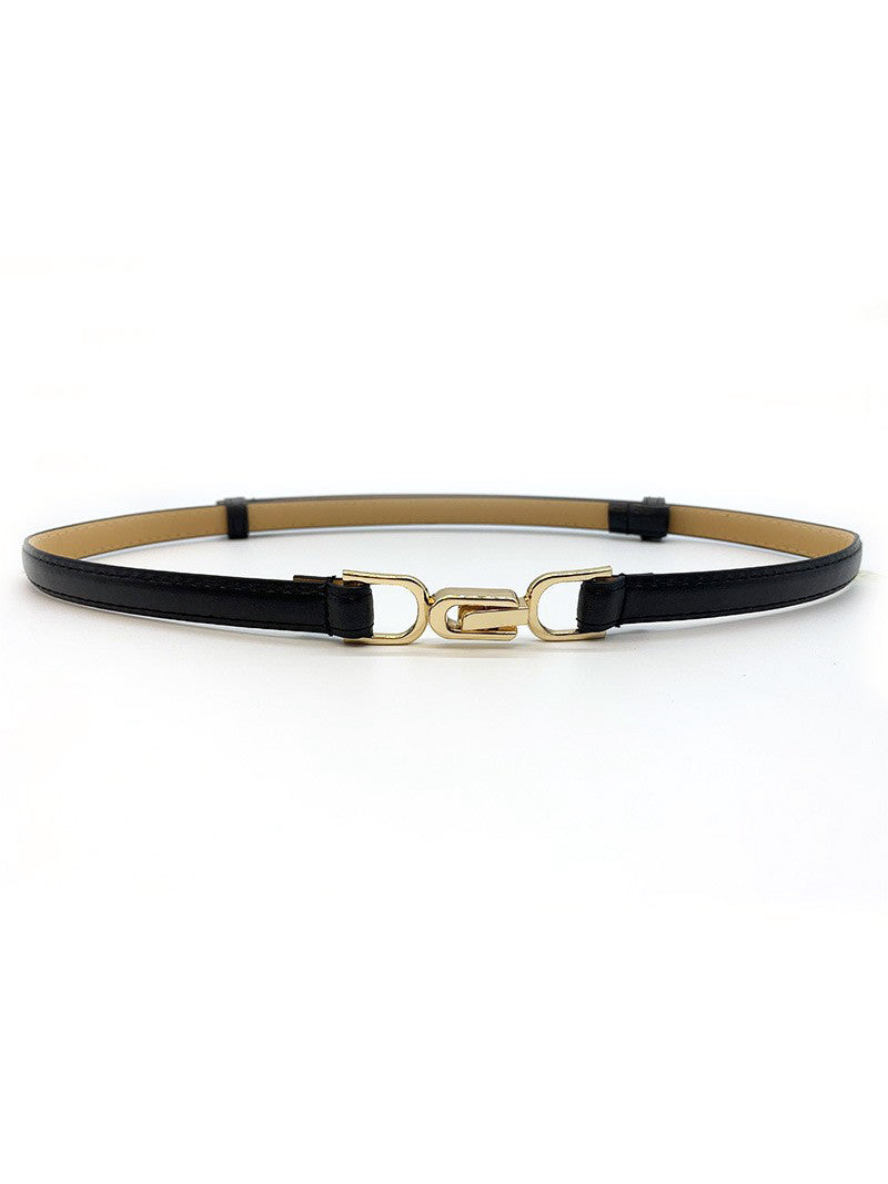 Men's Leather Belt, Regular Fit, 38.6 Inches Long, 0.6 Inches Wide - Durable Polyurethane for Everyday Style 1