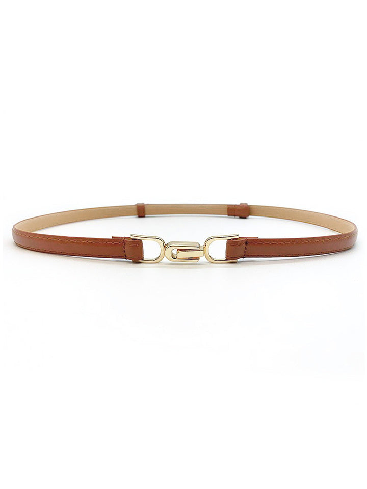 Men's Leather Belt, Regular Fit, 38.6 Inches Long, 0.6 Inches Wide - Durable Polyurethane for Everyday Style 2