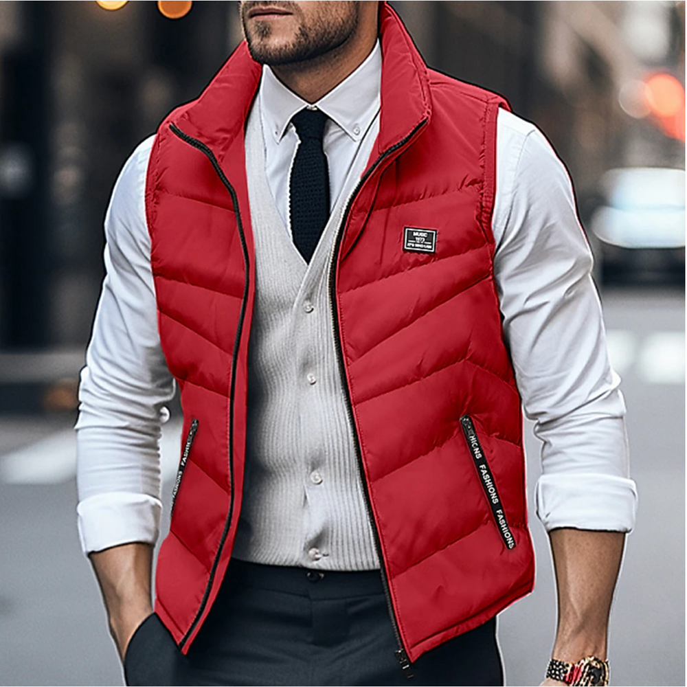 Men's Lightweight Winter Vest with Zipper – Stylish, Breathable Layering Piece for Comfort and Versatility 1