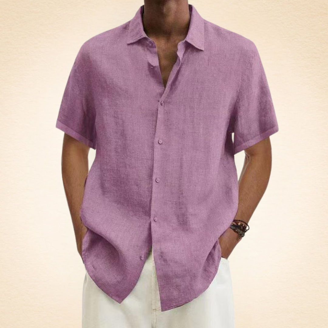 Men's Linen Shirt – Breathable, Relaxed Fit, Stylish Button Placket, Available in Multiple Colors 7