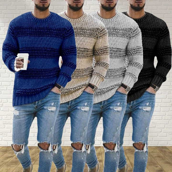 Men's Norwegian Sweater, Chunky Knit Winter Knitwear, Warm and Stylish Casual Layering, Regular Fit, Various Sizes and Colors 4