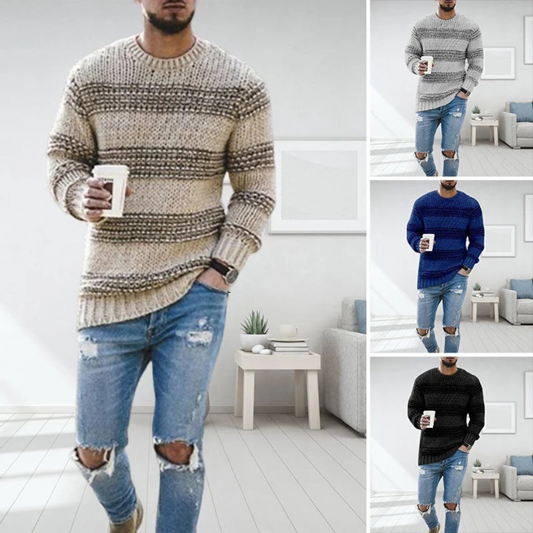 Men's Norwegian Sweater, Chunky Knit Winter Knitwear, Warm and Stylish Casual Layering, Regular Fit, Various Sizes and Colors 5