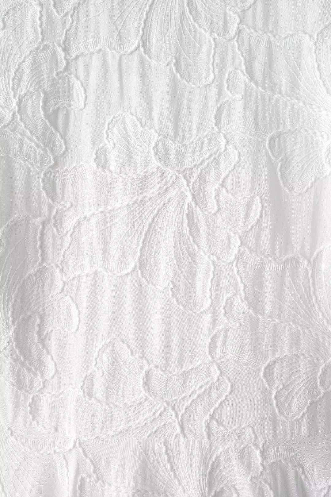 Weißes Broderie Puffärmel-Kleid