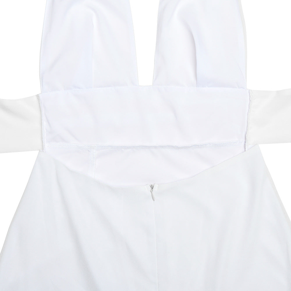 Maxi-Kleid mit Schlitz und Neckholder