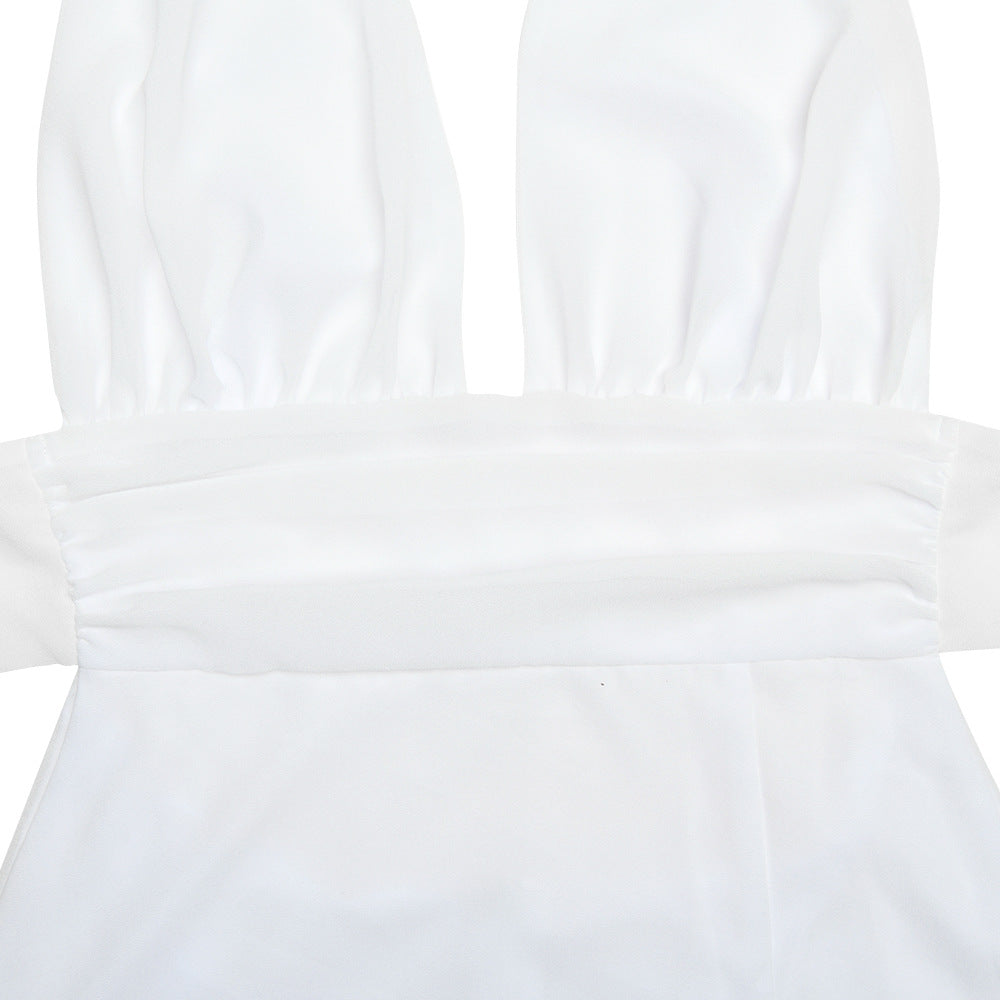 Maxi-Kleid mit Schlitz und Neckholder