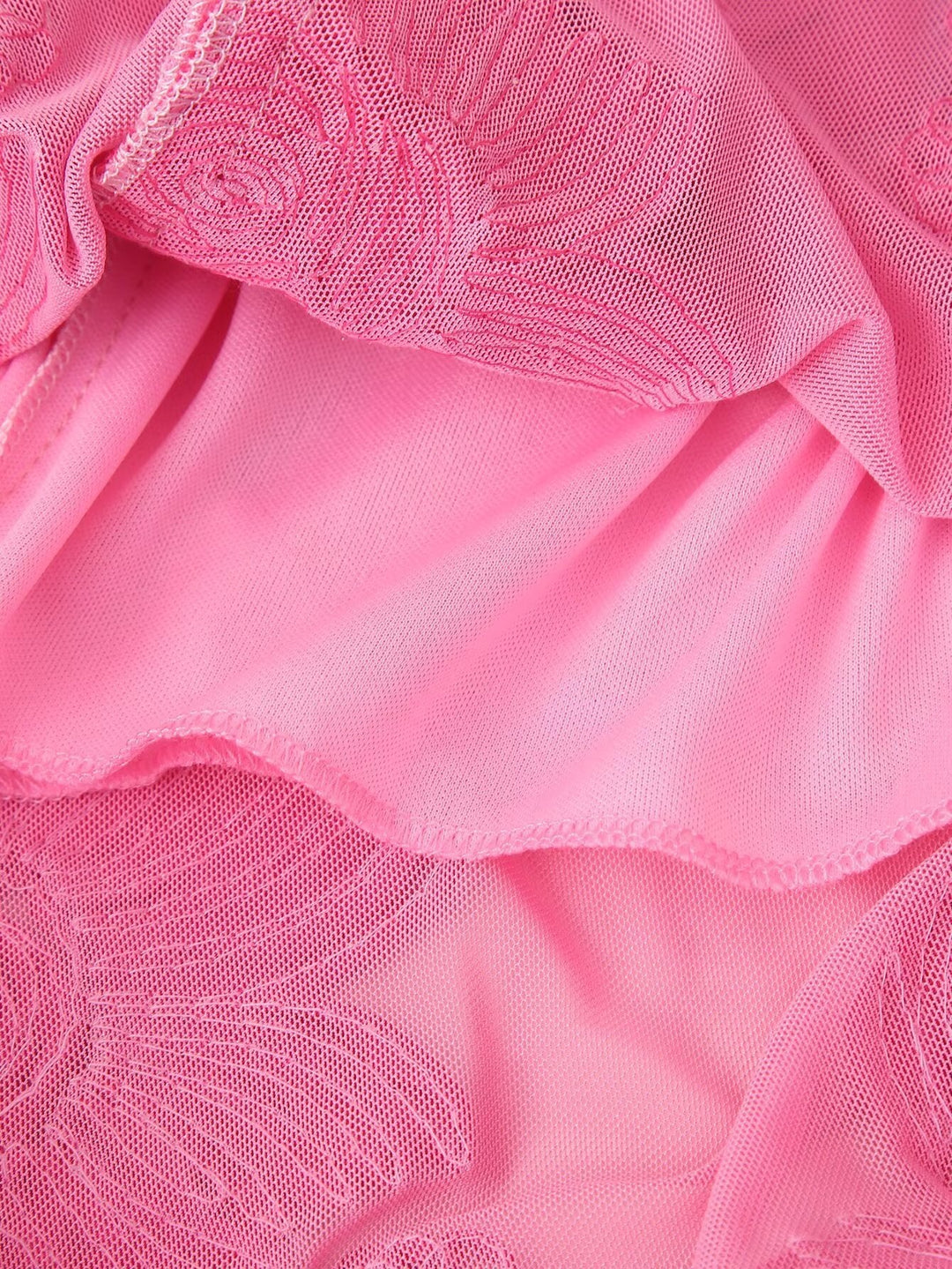 Transparente Blumen-Meshkleid