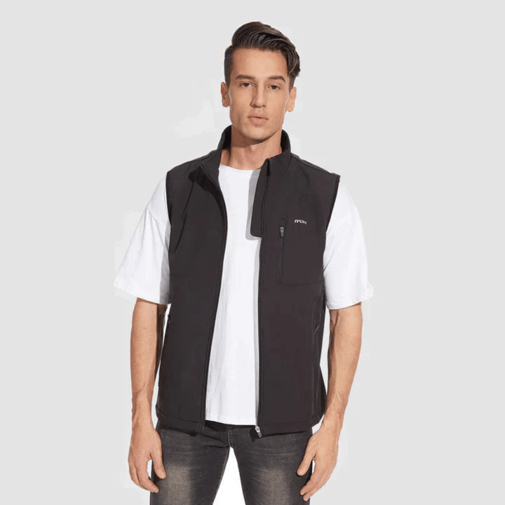 Stylish Men's Short Vest with Stand Collar – Lightweight, Versatile for Transitional Weather, Available in Multiple Sizes and Colors 0