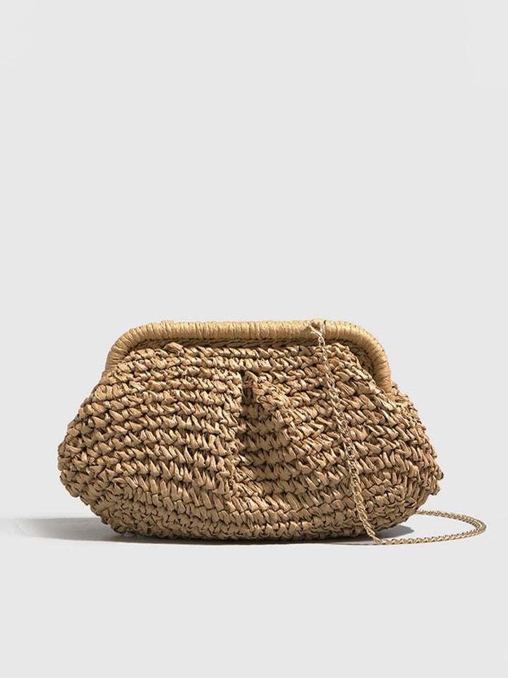Stylish Straw Clutch Bag - Lightweight, Compact Design for Everyday Use, Perfect for Casual and Formal Occasions 0