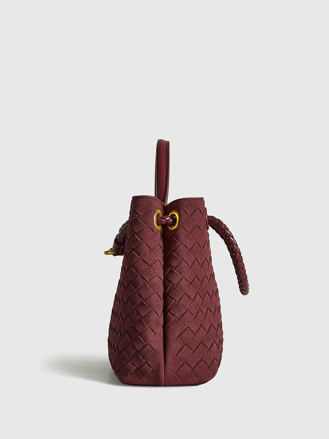 Suede Woven Tote Bag – Spacious 11.4-Inch Handbag for Everyday Style and Versatile Use 4