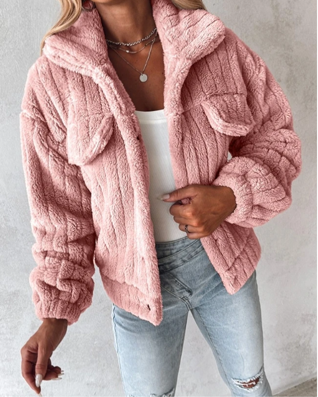 Women's Cozy Teddy Coat – Stylish and Warm for Spring and Autumn, Relaxed Fit, Soft High-Quality Material, Various Colors Available 1