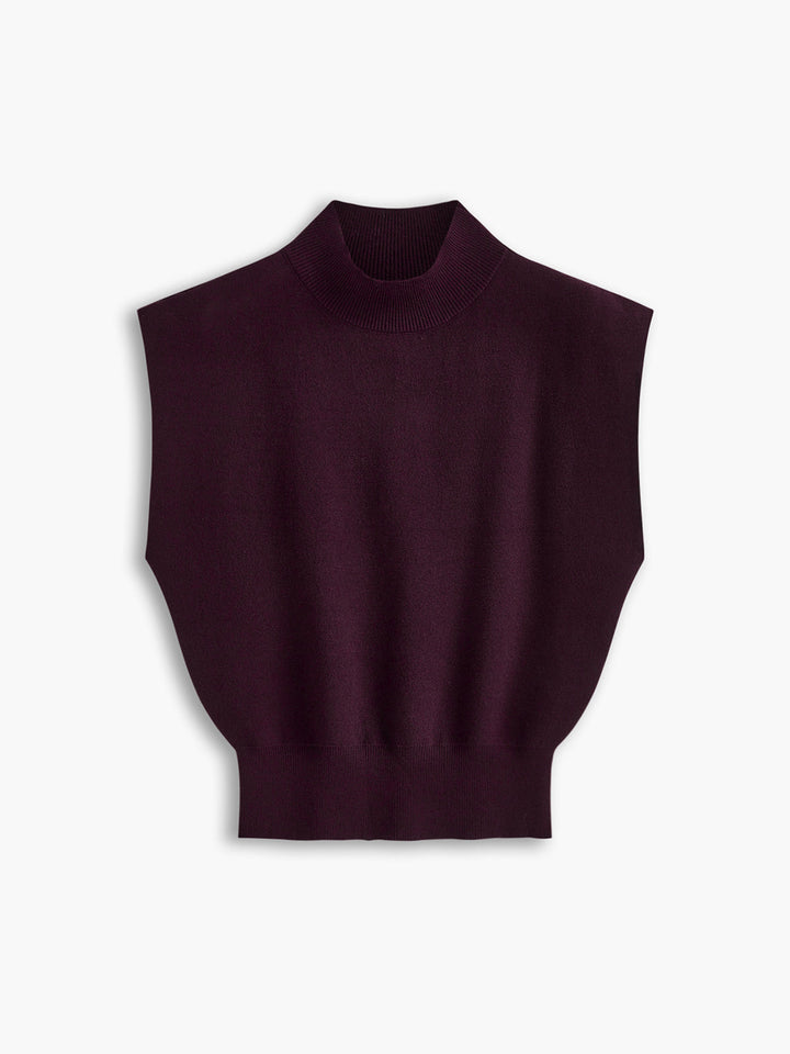 Women's Knitted Vest Solid Color Size M Acrylic Polyester 11