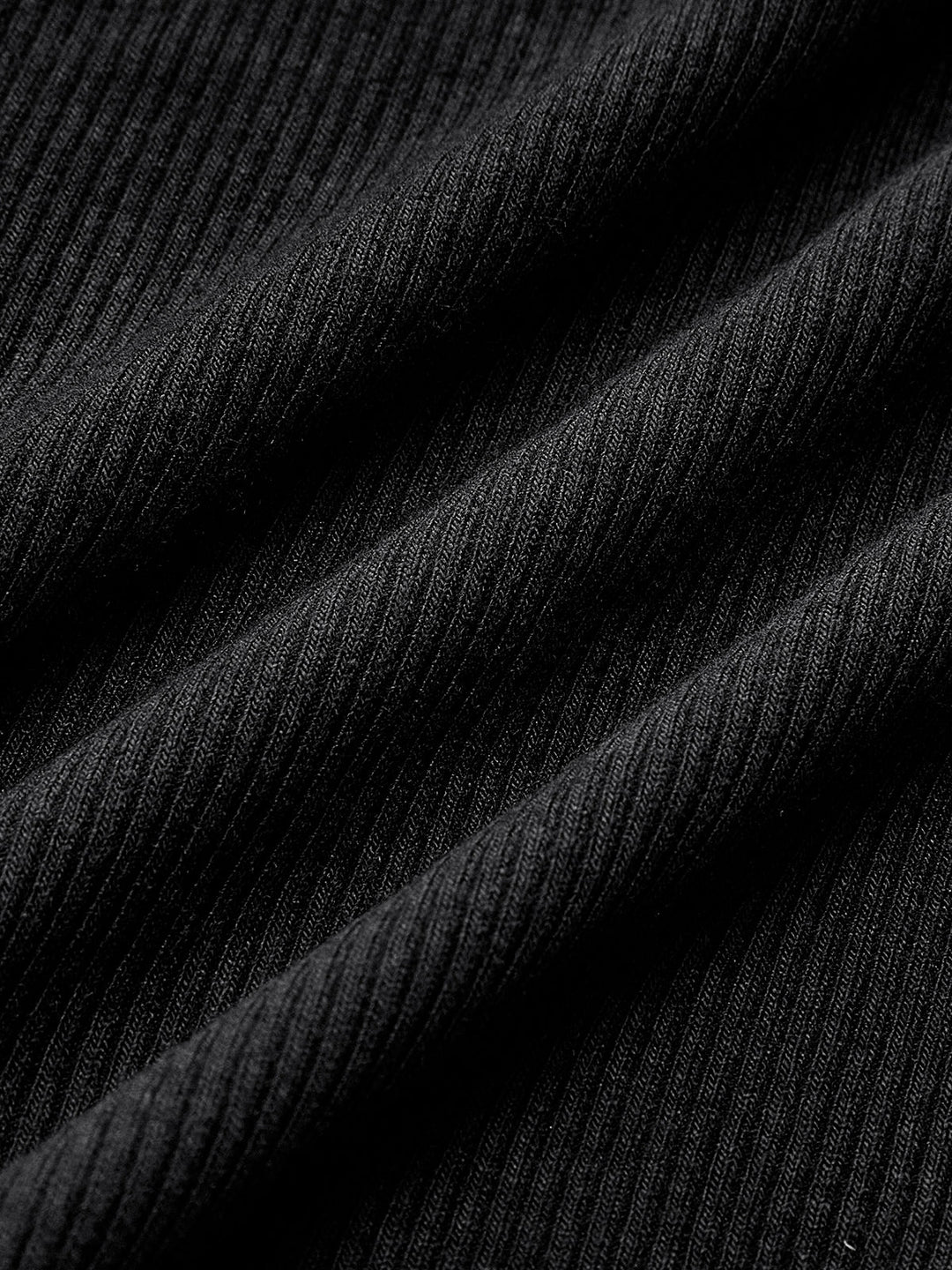 Women's Long Sleeve Top Black Size M Ribbed Cotton Blend 7