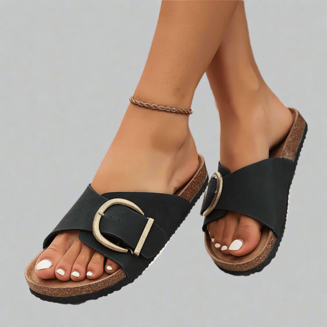Women's Sandals Beige Size 8 Orthopedic Comfortable 0