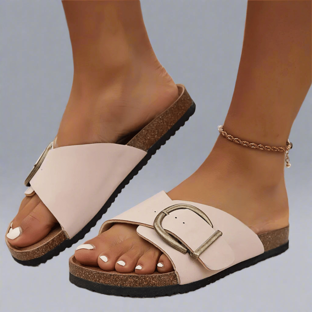 Women's Sandals Beige Size 8 Orthopedic Comfortable 1