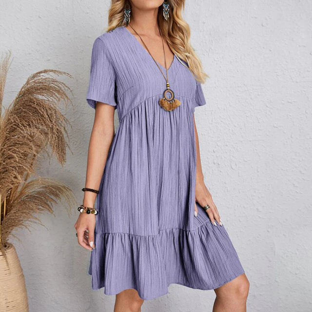 Women's Summer Dress White Size M Breathable Fabric 1