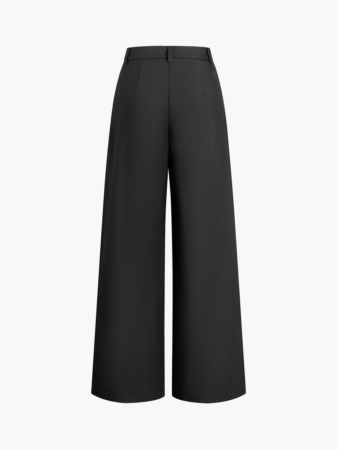 Women's Wide Leg Pants Black Size M Polyester Rayon 6