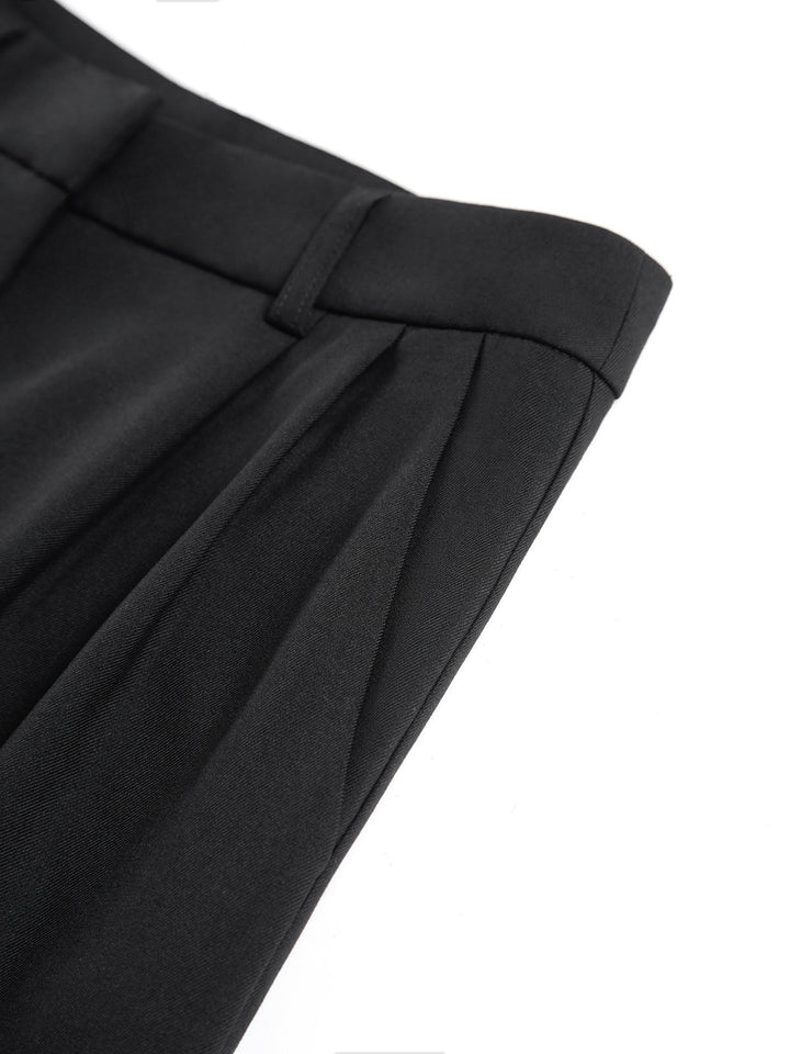 Women's Wide Leg Pants Black Size M Polyester Rayon 7