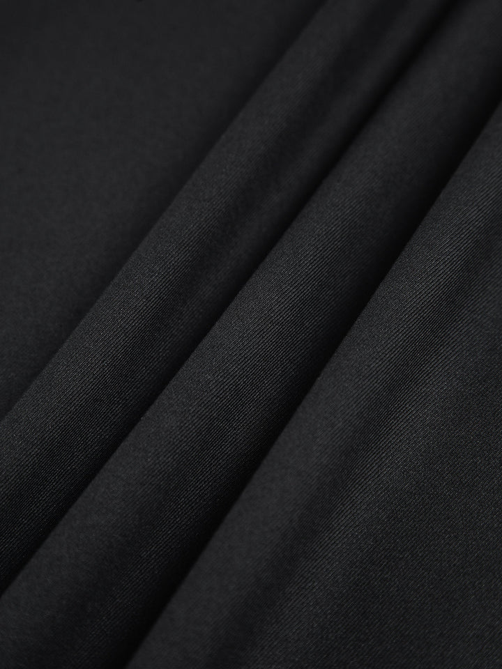Women's Wide Leg Pants Black Size M Polyester Rayon 8