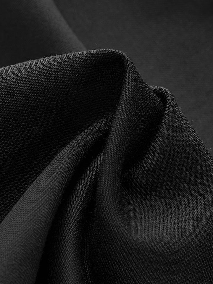 Women's Wide Leg Trousers Black Size M Woven Fabric 8
