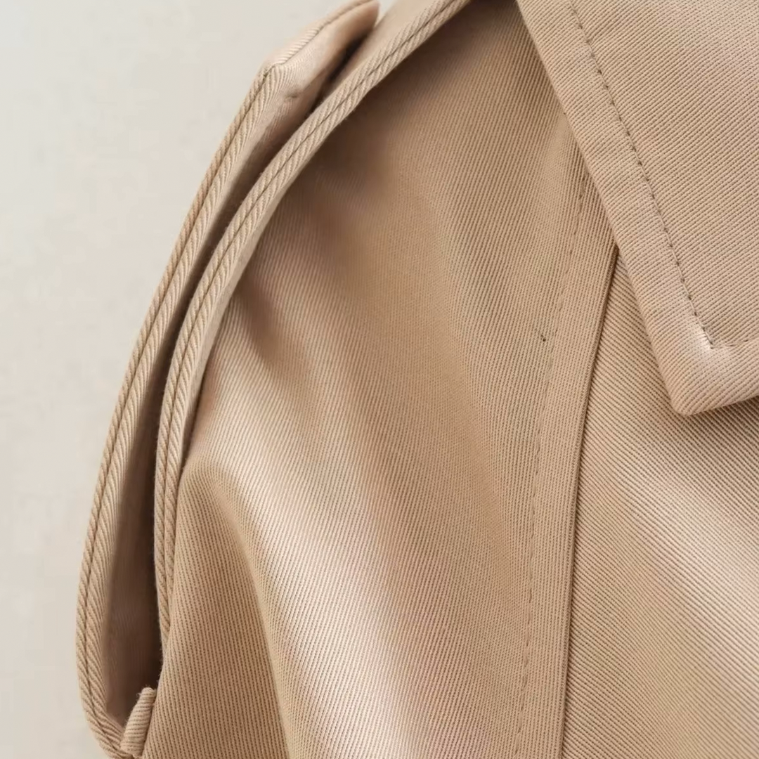 Cropped Trenchjacke mit Gürtel