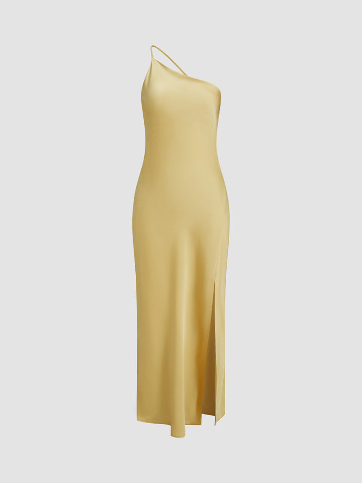 Backless Satin Maxi Evening Gown with Slit – Elegant Formal Dress for Women, Sleeveless, Available in Multiple Sizes 3